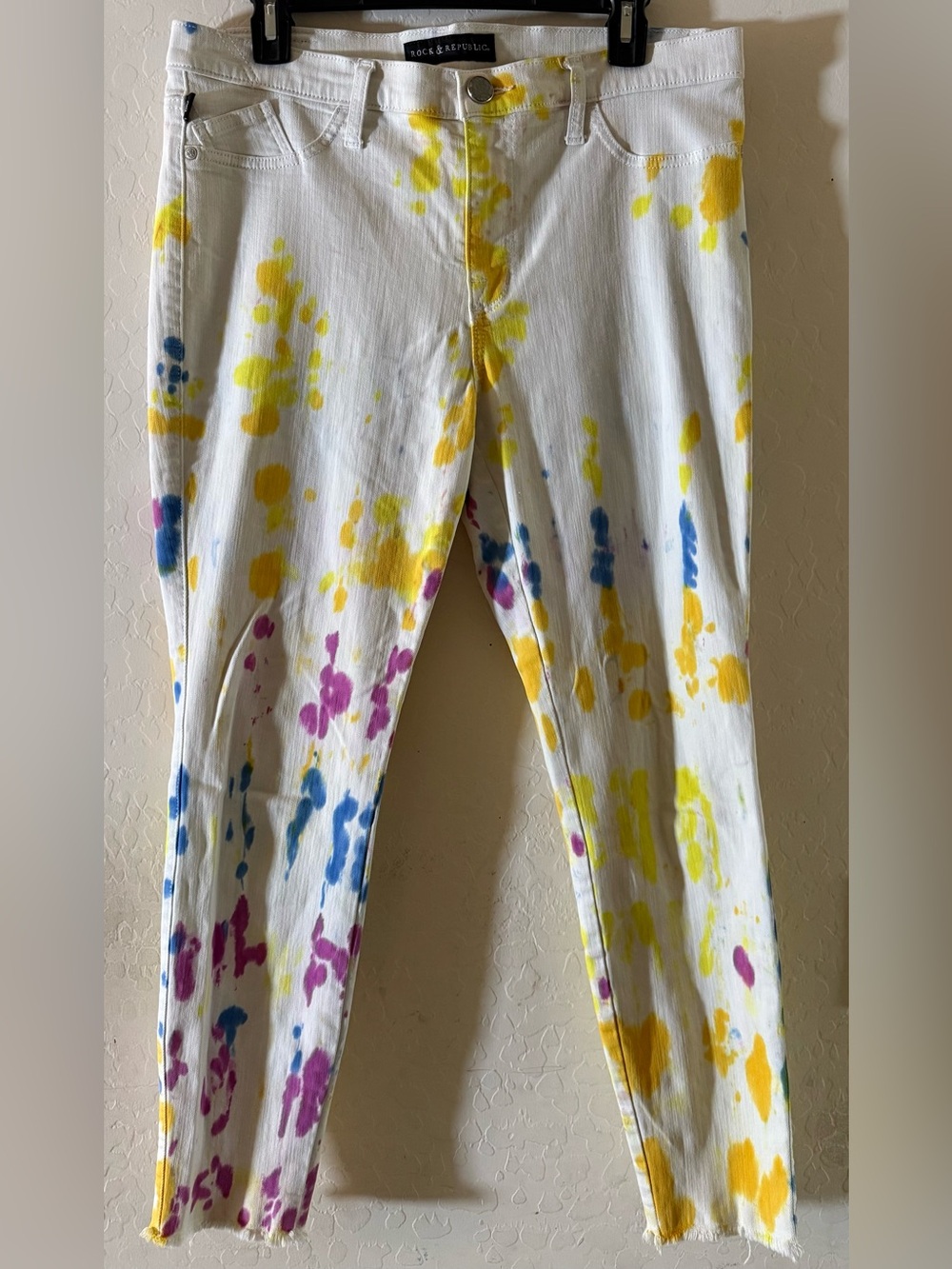 Rock & Republic, size 16, tie dye skinny jeans